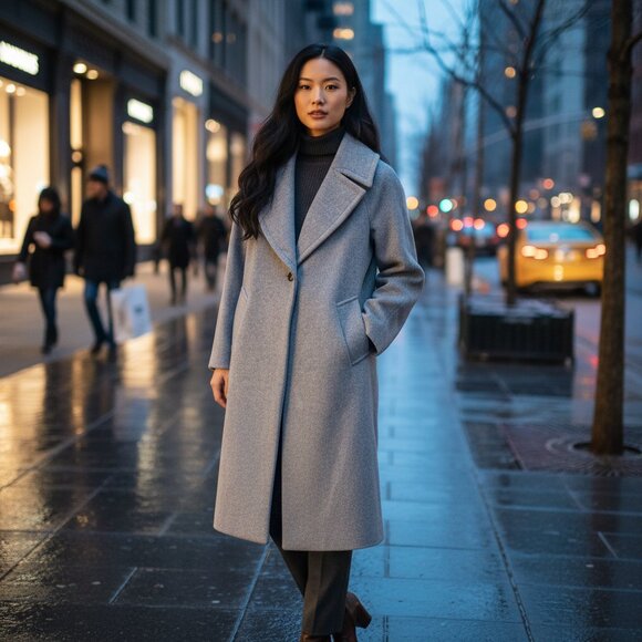 FAUX ALPACA COAT (NWT) XS Banana Republic - Picture 2 of 11